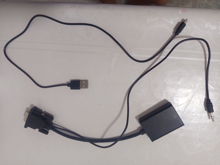 Переходник VGA на HDMI (адаптер с аудио)