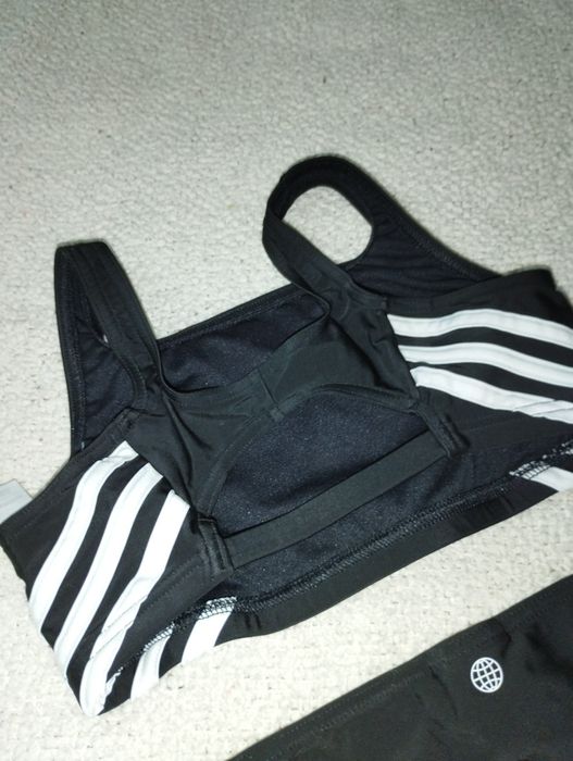 Бански 2 части за момиче Adidas е.140, черен