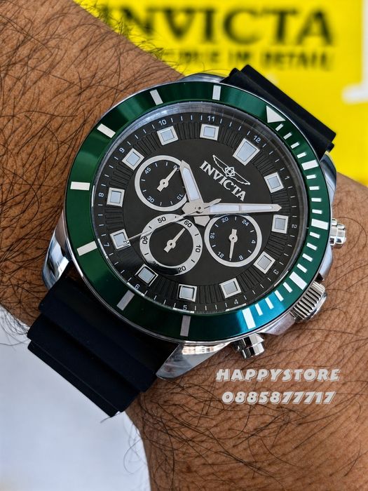 INVICTA Pro Diver Casual green/black 46 mm, Инвикта нов мъжки часовник
