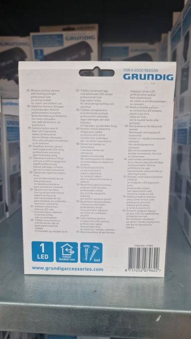 Camera Falsa de Supraveghere cu LED IR Rosu Grundig - negru