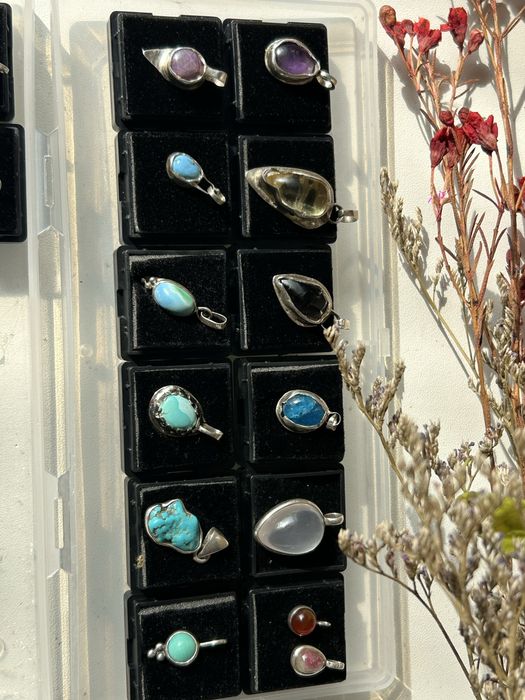 Кулоны,кольца ручной работы серебро 925пр