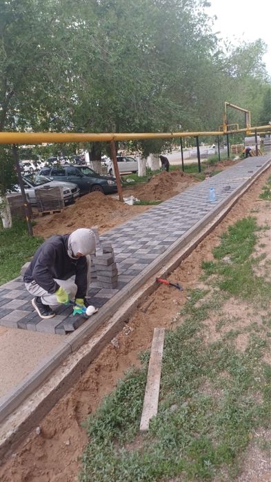 Укладка брусчатка установка бардюр поребрик быстро и качественно