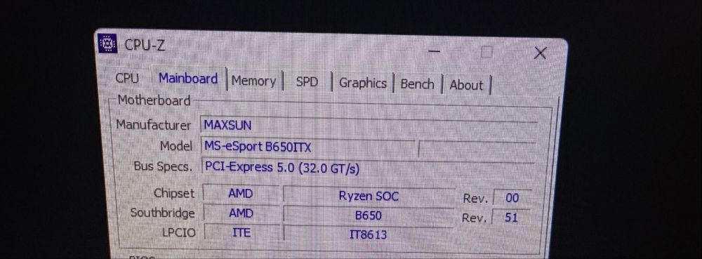 Placa de baza AMD AM5 RYZEN Maxsun B650 ITX WIFI