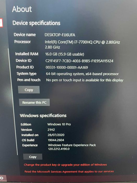 Лаптоп Lenovo Legion Y520-15IKBN