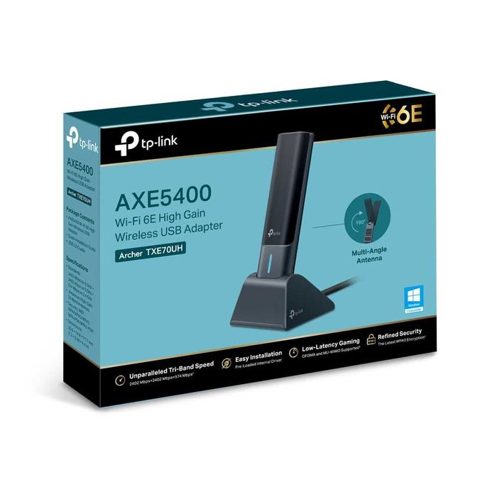 NET TP-Link Archer TXE70UH/AXE5400 HighGainTri-Band USB-адаптер усилен