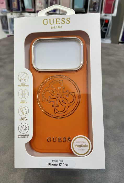 GUESS Оригинален калъф за Apple iPhone 17 Pro твърд гръб Нов case