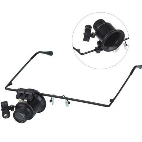 Lupa ochelari cu lumina led, zoom 20X,