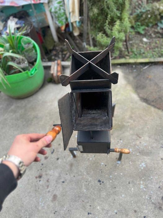 Sobiță rachetă 150x 150x 5mm-ideală pentru gătit afară, ceaun și plită