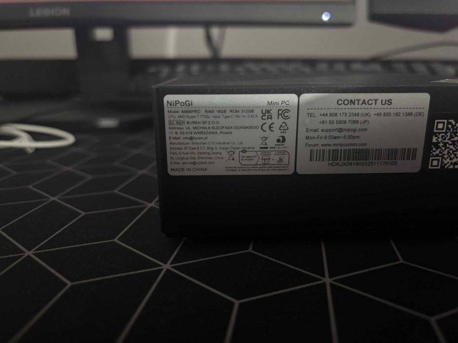 MiniPC NipoGI AMD Ryzen 7 7730 16GB RAM