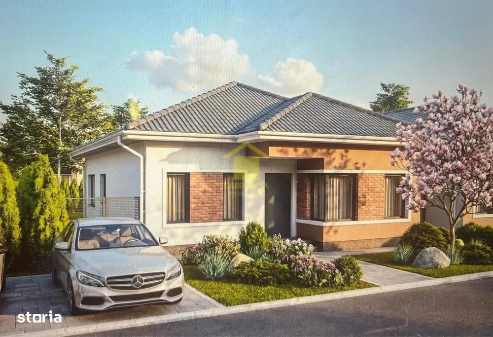 Casa noua pe parter, 4 camere, 122mp, teren 400 mp, Domnesti - JYSK