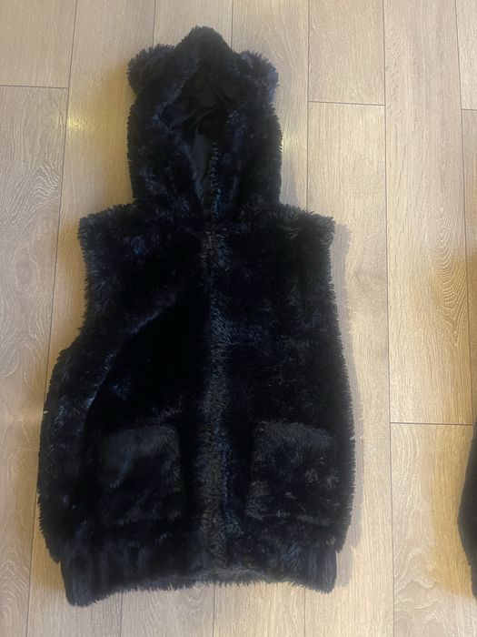 H&M детско яке за момиче в бяло и черно