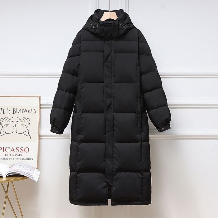 Женская куртка пуховик длинный ращмер М 46-50 зимний тёплый