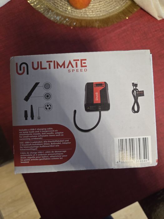 Compresor cu cabluri de dat curent si power bank