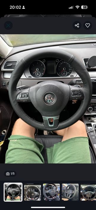 Husa volan VW Golf 7 Mk7 Touran Up New Polo Jetta Passat B8, Golf