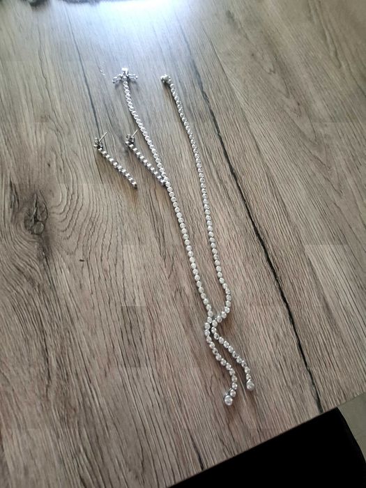 Сребърен Сет от Колие и Обеци