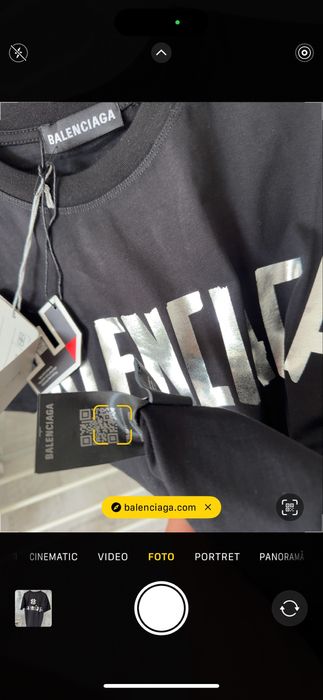 Tricou Balenciaga black silver Premium