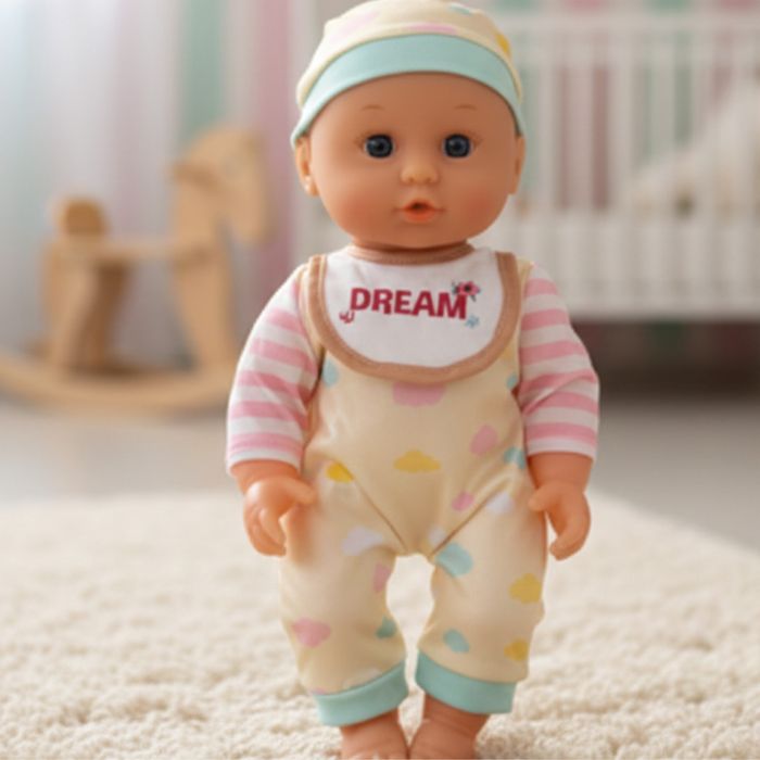 Кукла бебе 12 инча, която яде, пие и пишка – забавление и грижа за всяко дете