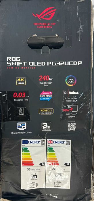 Monitor de gaming ASUS ROG Swift OLED [#16974#]