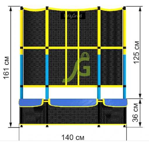 Батут каркасный-Д-1.44 м. Доставка и установка  бесплатно