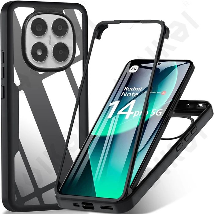 Xiaomi Redmi Note 14 / 14 Pro / 14 Pro+ / FLEXI 360° Кейс с протектор