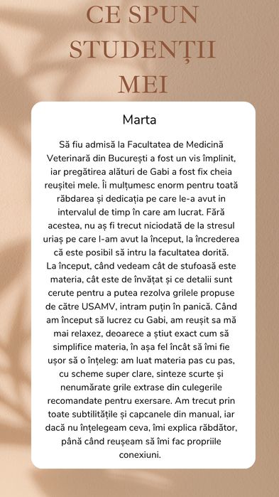 Meditații biologie admitere medicina/Bac clasa 11-12