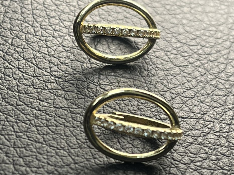 Златни обеци Халки ЧИСТО НОВИ 14 карата 585 zlatni obeci zlaten gold