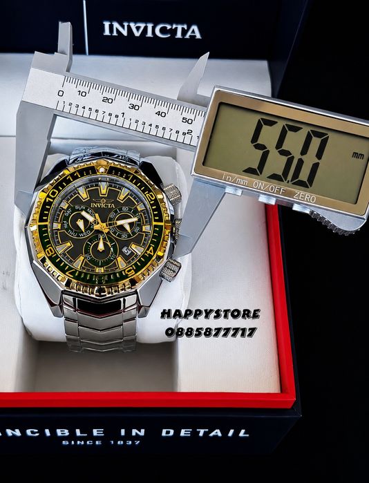 INVICTA Akula Kromo Swiss 55 mm, Инвикта нов мъжки часовник