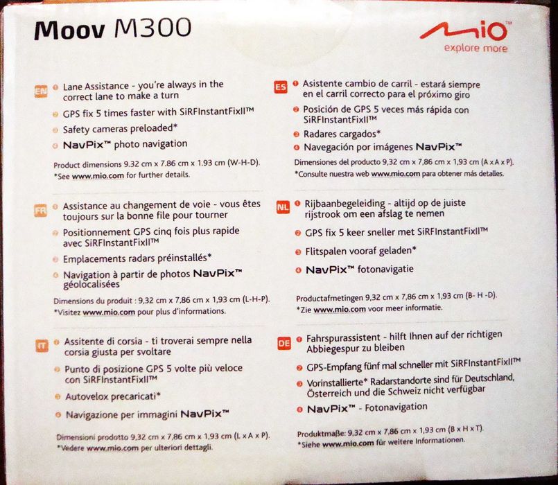 Неупотребявана Навигация Mio moov M 300