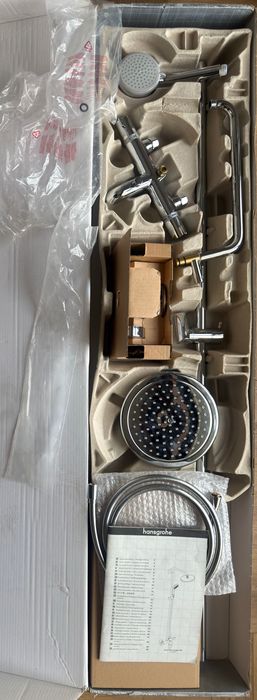 Душевая стойка Hansgrohe Croma 220 с термостатом для ванны, новая