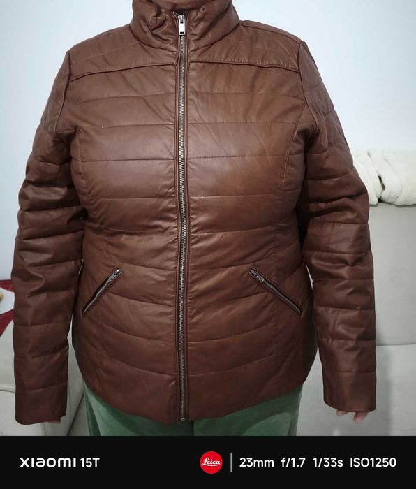 Кафяво Дамско кожено яке