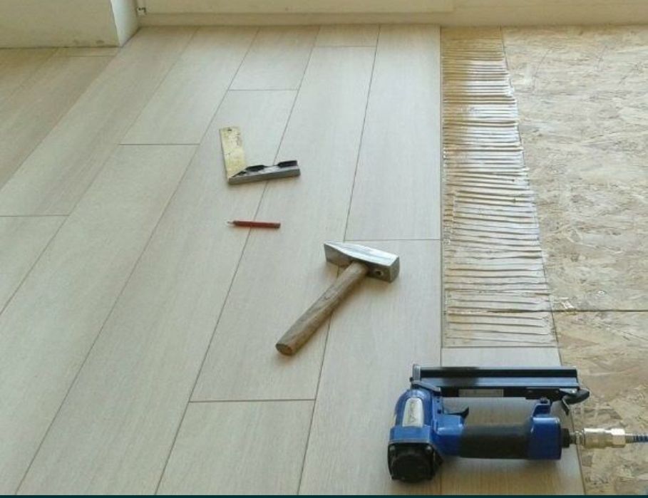 Укладка ламината , линолеум , винил