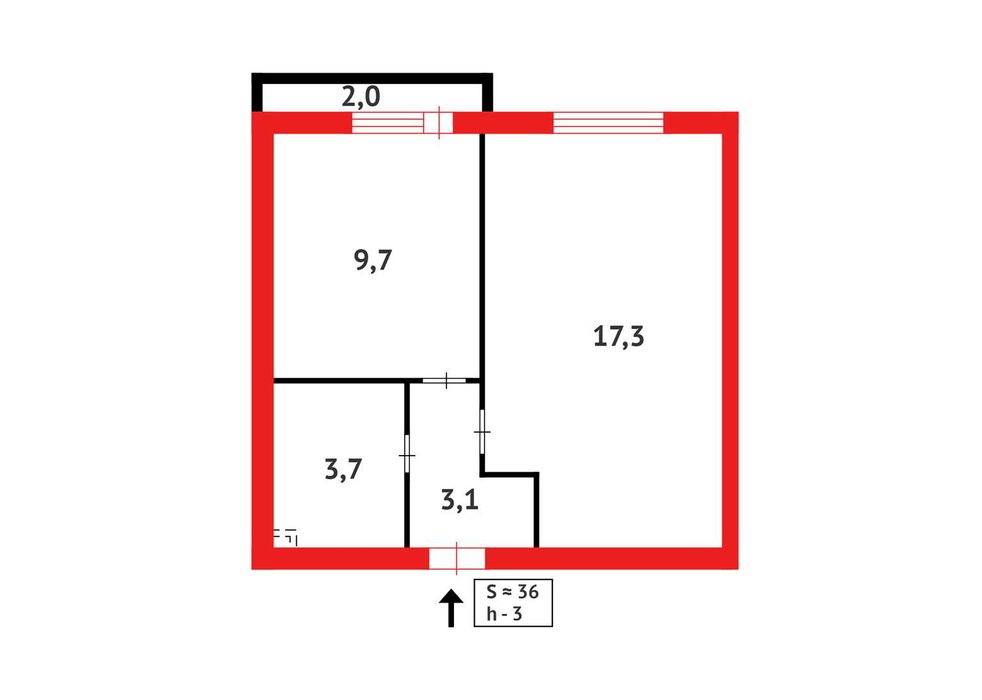 Однокомнатная квартира 36 кв м ВОЗЛЕ НАБЕРЕЖНОЙ