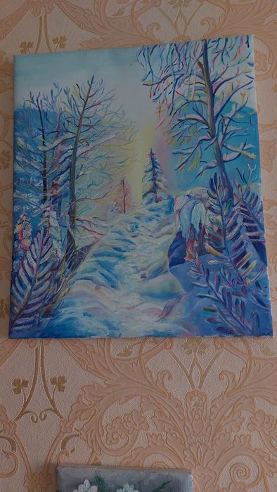 Картина зимнее утро