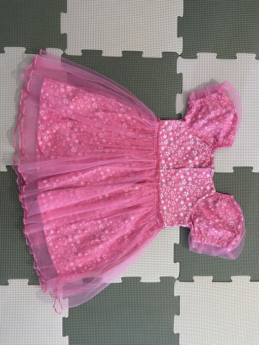 Rochie roz cu tulle marime 98