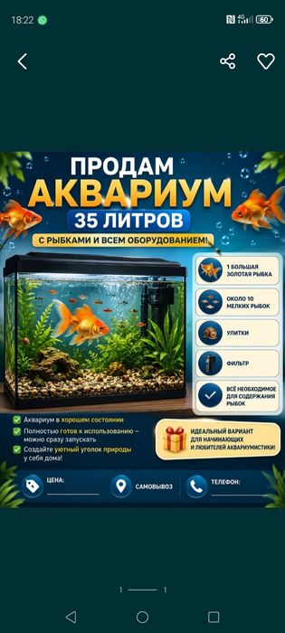 Аквариум с рыбками