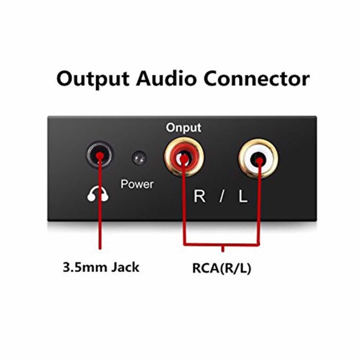 Коаксиальный и оптический SPDIF аудио конвертер в AUX и 3,5 мм RCA