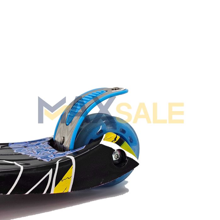 Детска тротинетка с 3 светещи колела синьо триколка колело дете спорт