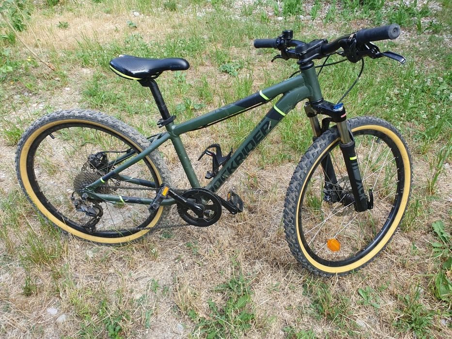 Bicicletă MTB ST 920 24" verde copii 135-150 cm - ROCKRIDER
