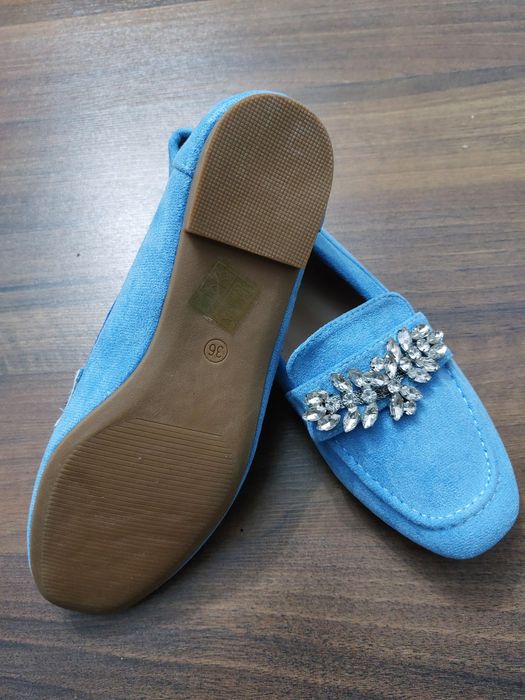 Mocasini bleu nepurtati mărimea 36