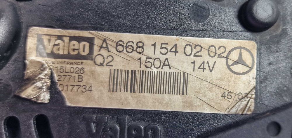 Генератор Алтернатор Mercedes Vaneo A Class W168 1.7 CDI Ванео А Класа