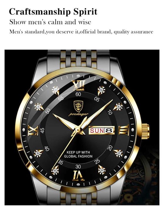 Ceas POEDAGAR cu dublu calendar