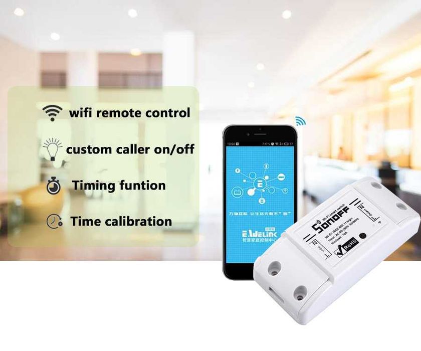 Sonoff Wi-Fi Беспроводной переключатель для умный дом с достакой