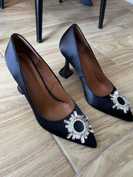 Туфли кожа, сатин