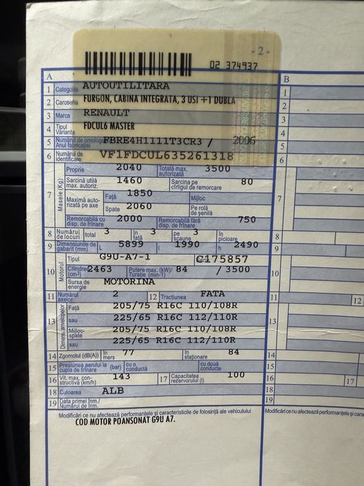 Renault Master 2.5 Diesel