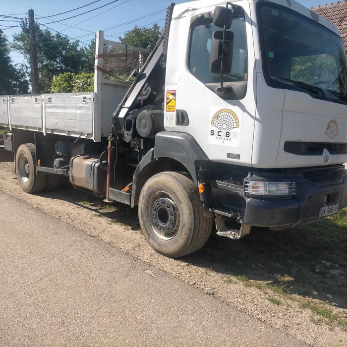 Camion basculabil cu macara, Renault Kerax