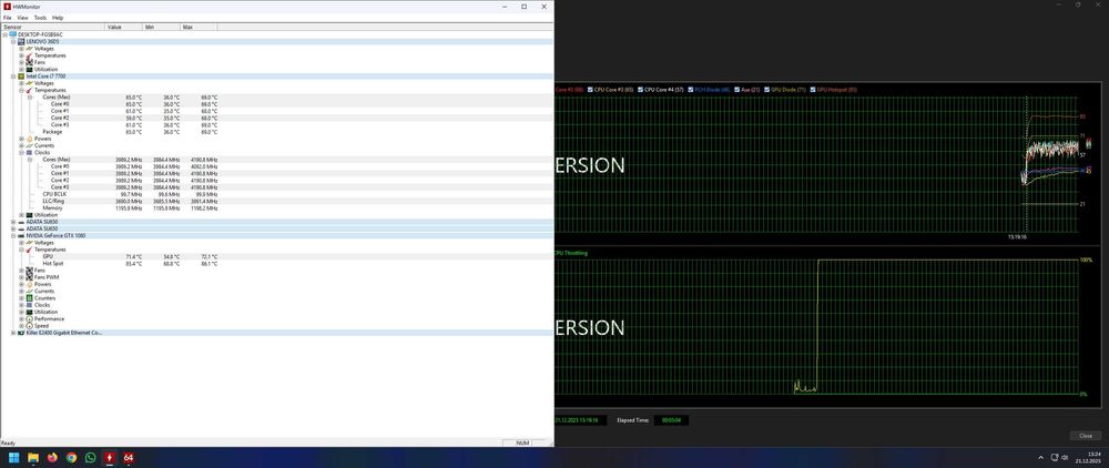 Calculator Desktop Gaming PC i7 7700, GTX 1080, 16GB, 1.2Tb SSD, 75Hz