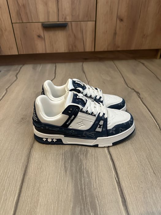 louis vuitton shoes blue sneakers