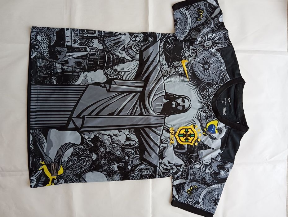 Tricou de fotbal Nike - Marimea S - Gri/Negru