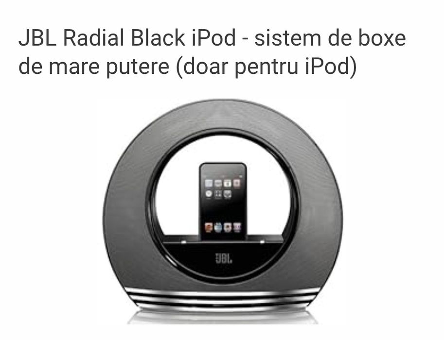Vând Sistem de andocare JBL Radial