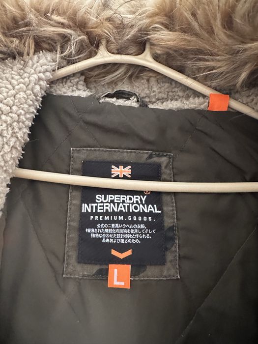 Уникална мъжка шуба с пух SUPERDRY